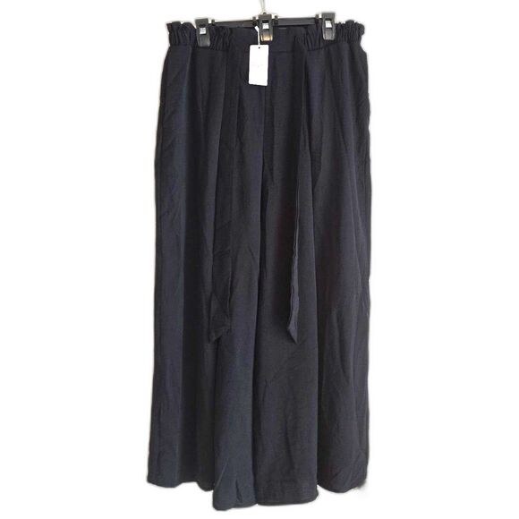 NWT Simplee Plus Elegant Split Leg Belted Flowy Wide Leg Pants Size 1XL - Picture 2 of 13
